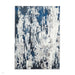 Apollo GR580 Modern Abstract Distressed Metallic Shimmer High-Density Textured Flat Pile Grey/Navy/Cream Rug