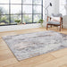 Apollo GR580 Modern Abstract Distressed Metallic Shimmer High-Density Textured Flat Pile Grey/Rose/Cream Rug