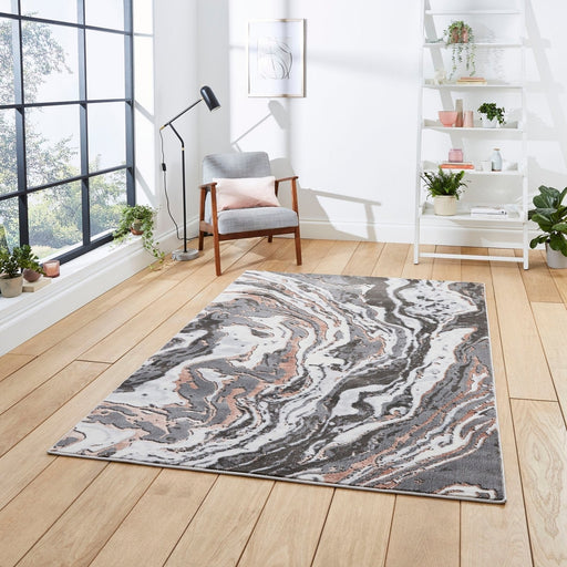 Apollo GR584 Grey Rose Rug