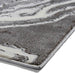 Apollo GR584 Modern Abstract Distressed Marble Metallic Shimmer High-Density Textured Flat Pile Grey/Cream Rug