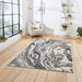 Apollo GR584 Modern Abstract Distressed Marble Metallic Shimmer High-Density Textured Flat Pile Grey/Gold/Cream Rug