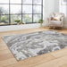 Apollo GR584 Modern Abstract Distressed Marble Metallic Shimmer High-Density Textured Flat Pile Grey/Gold/Cream Rug