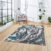 Apollo GR584 Modern Abstract Distressed Marble Metallic Shimmer High-Density Textured Flat Pile Grey/Green/Cream Rug