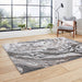 Apollo GR584 Modern Abstract Distressed Marble Metallic Shimmer High-Density Textured Flat Pile Grey/Rose/Cream Rug