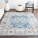 Aqua Floral Medallion Area Rug 160x230 cm