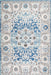 Aqua Floral Medallion Area Rug 160x230 cm