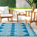 Aqua Indoor Outdoor Flatweave Area Rug 160x230 cm