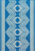 Aqua Indoor Outdoor Flatweave Area Rug 160x230 cm