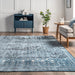 Aqua Machine Washable Stencil Area Rug 140 cm