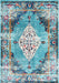 Aqua Oriental Medallion Area Rug 150x230 cm