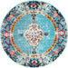 Aqua Oriental Medallion Area Rug 160 cm