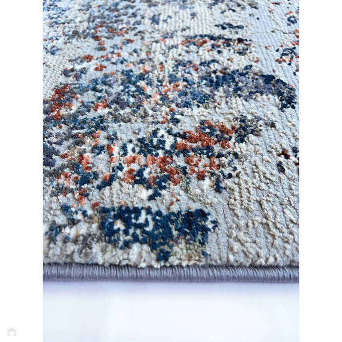 Arabesque Grey/Blue/Natural/Rust/Multicolour Rug