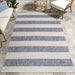 Ariah Blue Striped Indoor Outdoor Rug 152 Cm