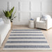 Ariah Blue Striped Indoor Outdoor Rug 152 Cm