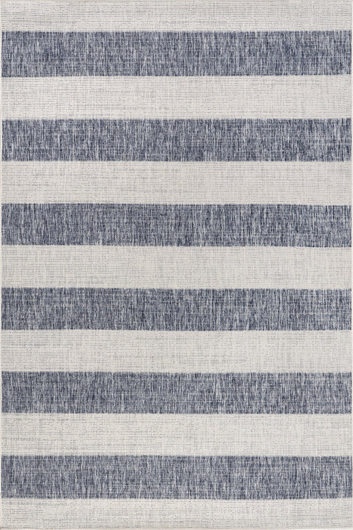 Ariah Blue Striped Indoor Outdoor Rug 152 Cm