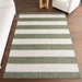 Ariah Green Striped Indoor Outdoor Rug 120x180 cm