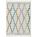 Ariana AR01 Trellis Modern Moroccan Berber Textured Hi-Low Soft Plush Boho Shaggy Cream/Multicolour Rug