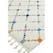 Ariana AR08 Criss Cross Modern Moroccan Berber Textured Hi-Low Soft Plush Boho Shaggy Cream/Multicolour Rug