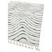 Ariana AR10 Ripple Modern Moroccan Berber Textured Hi-Low Soft Plush Boho Shaggy Cream/Grey Rug