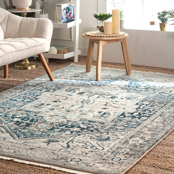 Arianna Rust Tribal Medallion Area Rug 120x180 cm