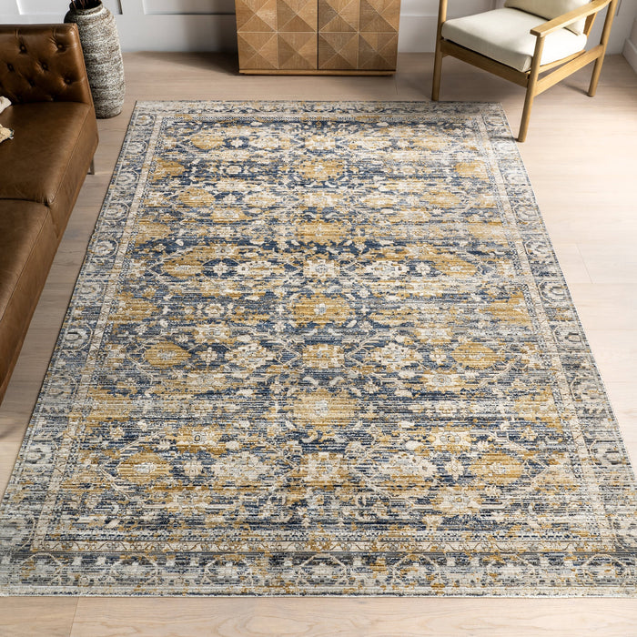 Ariella Washable Rug for Indoor and Outdoor Use in Blue