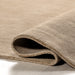 Arrel Minimalist Wool-Blend Area Rug in Fawn