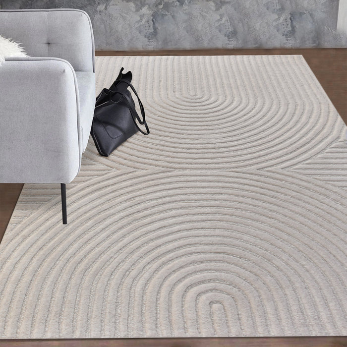 Art Deco Hand-Tufted Wool Platanus Area Rug