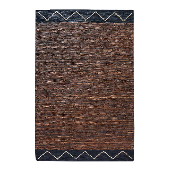 Artane Leather Hemp Rug for Textured Interior Design