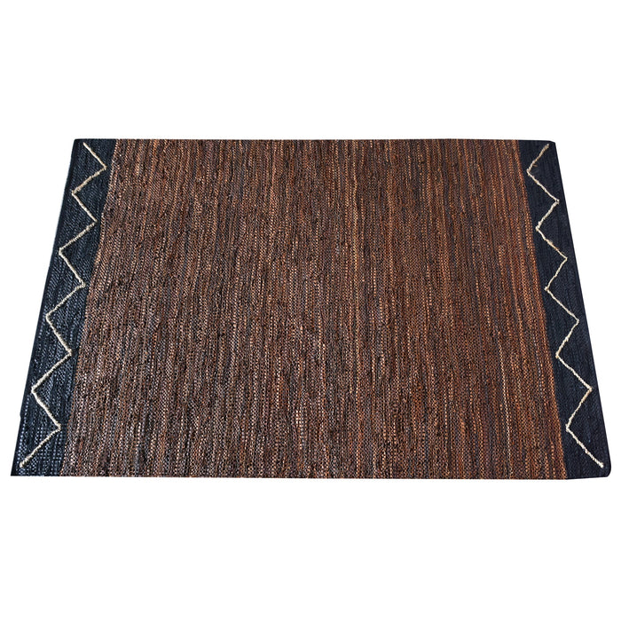 Artane Leather Hemp Rug for Textured Interior Design