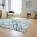 Artemis B8403A Modern Abstract Marble Metallic Shimmer Textured High-Density Soft-Touch Green/Silver/Cream Rug