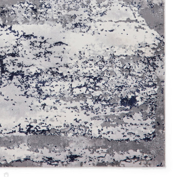 Artemis B9289A Modern Abstract Marbled Metallic Shimmer Textured High-Density Soft-Touch Blue/Grey/Cream Rug