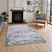 Artemis B9289A Modern Abstract Marbled Metallic Shimmer Textured High-Density Soft-Touch Grey/Silver/Cream Rug