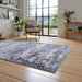 Artemis B9289A Modern Abstract Marbled Metallic Shimmer Textured High-Density Soft-Touch Grey/Silver/Cream Rug