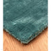 Ascot Modern Plain Hand-Woven Wool Centred Loop Pile Metallic Shimmer Wide Edged Viscose Border Aqua Blue Rug