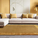 Ascot Modern Plain Hand-Woven Wool Centred Loop Pile Metallic Shimmer Wide Viscose Border Gold Rug