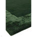 Ascot Modern Plain Hand-Woven Wool Centred Loop Pile Metallic Shimmer Wide Viscose Border Green Rug