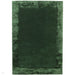 Ascot Modern Plain Hand-Woven Wool Centred Loop Pile Metallic Shimmer Wide Viscose Border Green Rug