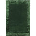 Ascot Modern Plain Hand-Woven Wool Centred Loop Pile Metallic Shimmer Wide Viscose Border Green Rug