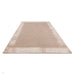 Ascot Modern Plain Hand-Woven Wool Centred Loop Pile Metallic Shimmer Wide Viscose Border Putty/Beige Rug