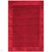 Ascot Modern Plain Hand-Woven Wool Centred Loop Pile Metallic Shimmer Wide Viscose Border Red Rug