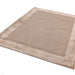 Ascot Modern Plain Hand-Woven Wool Centred Loop Pile Metallic Shimmer Wide Viscose Border Sand Rug