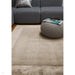 Ascot Modern Plain Hand-Woven Wool Centred Loop Pile Metallic Shimmer Wide Viscose Border Sand Rug