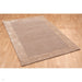 Ascot Modern Plain Hand-Woven Wool Centred Loop Pile Metallic Shimmer Wide Viscose Border Sand Rug