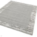 Ascot Modern Plain Hand-Woven Wool Centred Loop Pile Metallic Shimmer Wide Viscose Border Silver Rug