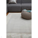 Ascot Modern Plain Hand-Woven Wool Centred Loop Pile Metallic Shimmer Wide Viscose Border Silver Rug