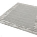 Ascot Modern Plain Hand-Woven Wool Centred Loop Pile Metallic Shimmer Wide Viscose Border Silver Rug