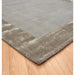 Ascot Modern Plain Hand-Woven Wool Centred Loop Pile Metallic Shimmer Wide Viscose Border Silver Rug