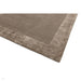 Ascot Modern Plain Hand-Woven Wool Centred Loop Pile Metallic Shimmer Wide Viscose Border Taupe Rug