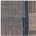 Aspect Modern Geometric Basketweave Hand-Woven Space-Dyed Textured Hi-Low Wool Blue/Multicolour Rug