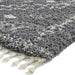 Aspen 1537 Modern Moroccan Berber Soft Plush Boho Shaggy Tassel Grey/Ivory Rug